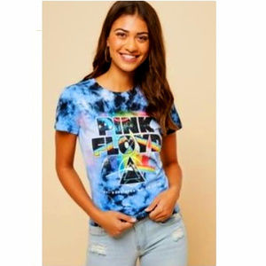 Pink Floyd Dark Side of the Moon Tie Dye rock Official T-Shirt L NWT